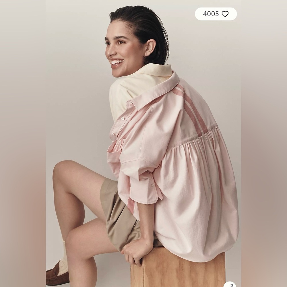 The Mable Boxy Oxford Shirt- Maeve size Small